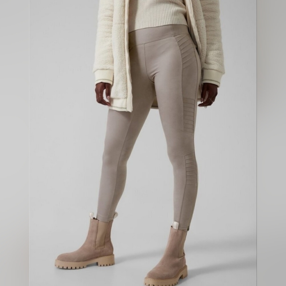 Athleta Dalancey Textured Moto Tight with Zip Ankles